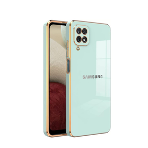GALAXY F62 ULTRA-SHINE GOLD ELECTROPLATED LUXURIOUS  BACK CASE WITH CAMERA PROTECTION