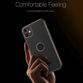 PhoneCases.Co.in-iPhone 12 Gold Electroplating Leather Chrome Back Cover