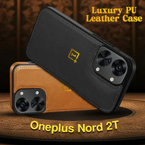 OnePlus Nord 2T 5G Series Vintage Leather Stitched Protective Back Case