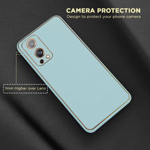 PhoneCases.Co.in-OnePlus Nord 2 5G Gold Electroplating Leather Chrome Back Cover