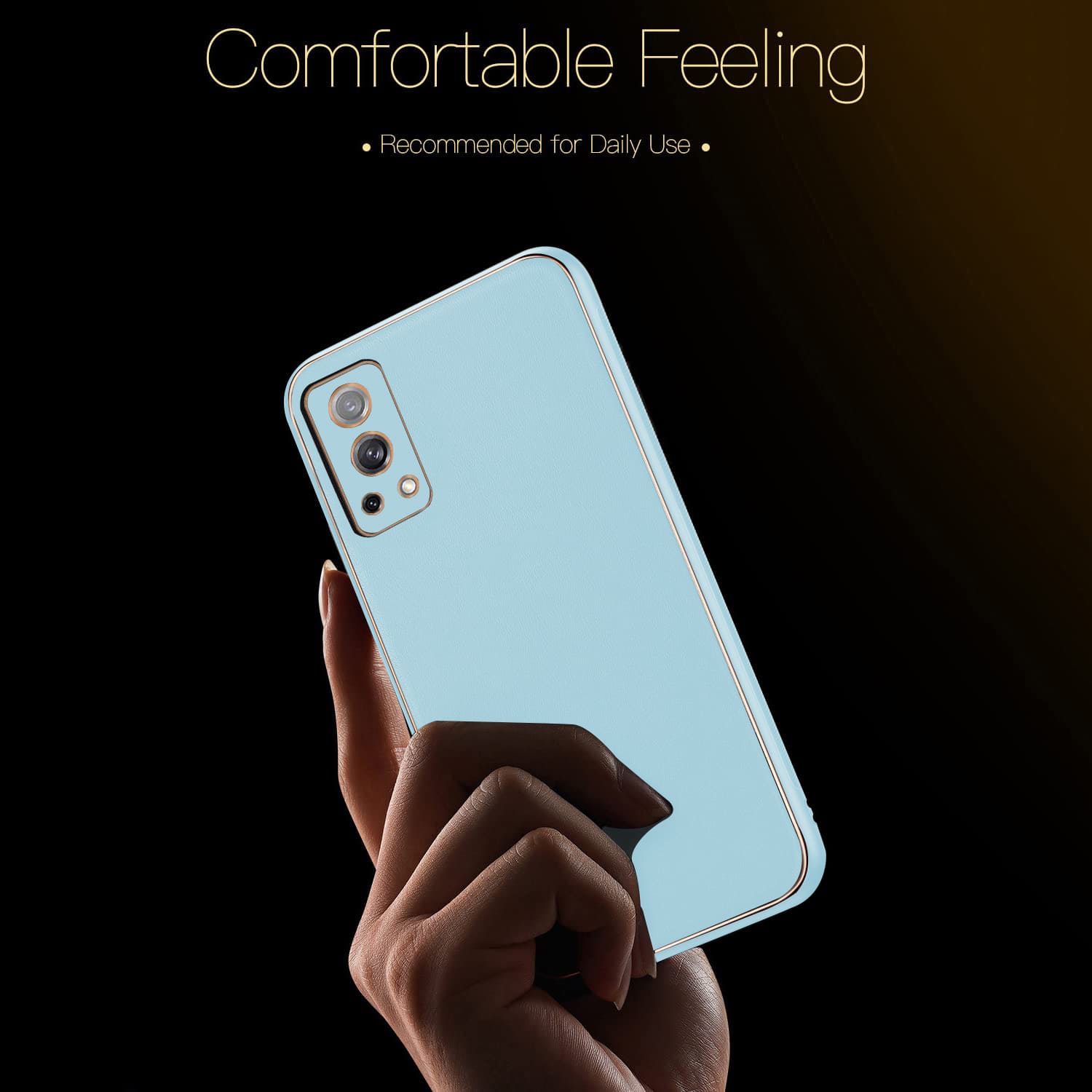 PhoneCases.Co.in-OnePlus Nord 2 5G Gold Electroplating Leather Chrome Back Cover