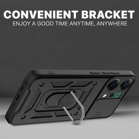 OPPO RENO 14 PRO 5G Armor Military-grade Case With Sliding Camera Cover & 360 Kickstand