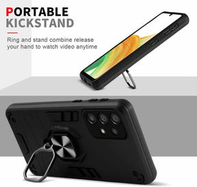 Galaxy A33 5G Black Panther Metal Bracket Shockproof Protective Back Case
