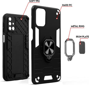 Galaxy A33 5G Black Panther Metal Bracket Shockproof Protective Back Case
