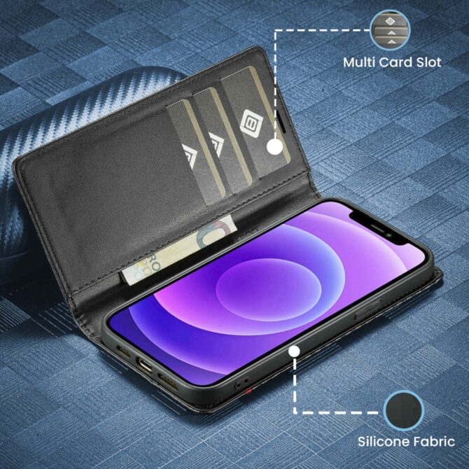 Oppo F19 Pro Plus Retro PU Leather Card Slots Flip Stand Case With Magnetic Closure