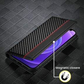 Oppo Reno 6 5 GRetro PU Leather Card Slots Flip Stand Case With Magnetic Closure
