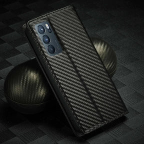Oppo F19 Pro Plus Retro PU Leather Card Slots Flip Stand Case With Magnetic Closure