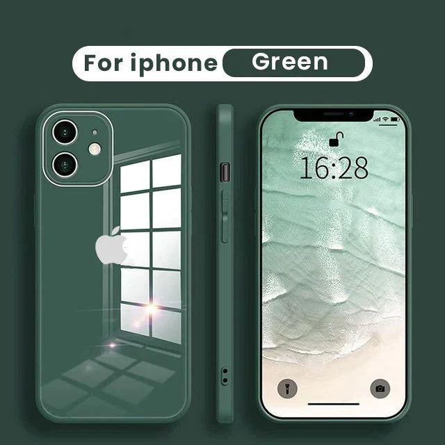 iPhone 12 Ultra-Shine Luxurious Glass Case With Camera Protection