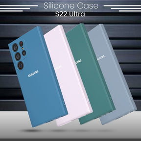 Galaxy S22 Ultra Liquid Silicone Velvet-Touch Silk Finish Protective Back Case