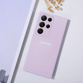Galaxy S22 Ultra Liquid Silicone Velvet-Touch Silk Finish Protective Back Case