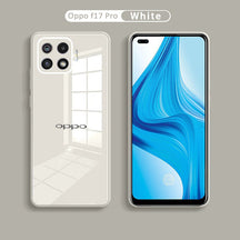 Oppo F17 PRO Luxurious Glass Case With Camera Protection Back Cover