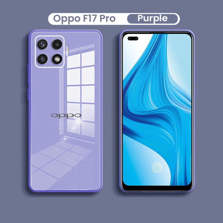 Oppo F17 PRO Luxurious Glass Case With Camera Protection Back Cover