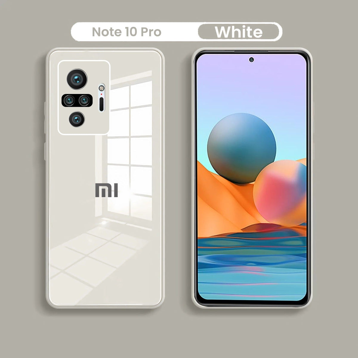 Redmi Note 10 Pro Luxurious Glass Case With Camera Protection Back Cover