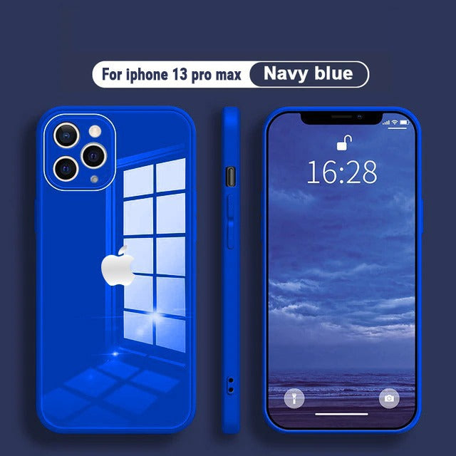 iPhone 13 Series  Ultra-Shine Luxurious Glass Case With Camera Protection