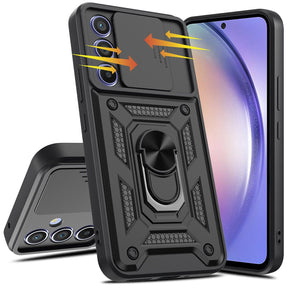 Galaxy A54/A34 5g Armor Military-grade Case With Sliding Camera Cover & 360 Kickstand