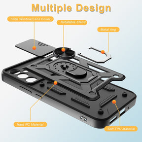 Galaxy A54 5g Armor Military-grade Case With Sliding Camera Cover & 360 Kickstand