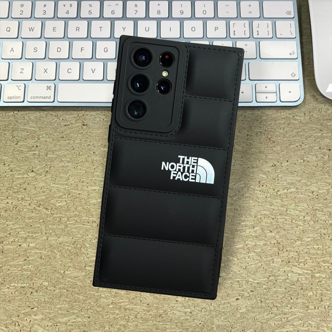 Galaxy S22 ULTRA The North Face Puffer Edition Black Bumper Back Case