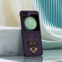 Galaxy Flip 5 Racquet Club’s Curtis(Dog) Series Embroided Phone Flip Case