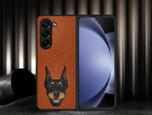 Galaxy FOLD 5 Racquet Club’s Curtis(Dog) Series Embroided Phone  Case