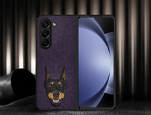 Galaxy FOLD 5 Racquet Club’s Curtis(Dog) Series Embroided Phone  Case