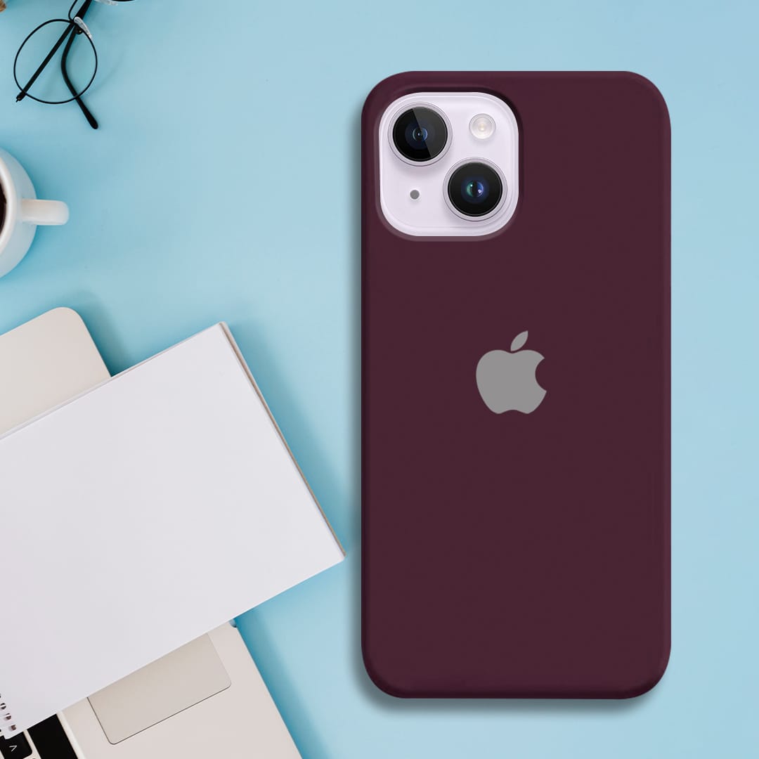 iPhone 14 Liquid Silicone Velvet-Touch Silk Finish Protective Back Case