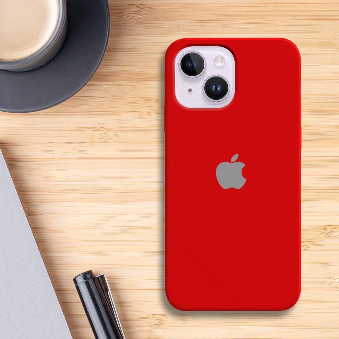 iPhone 14 Liquid Silicone Velvet-Touch Silk Finish Protective Back Case