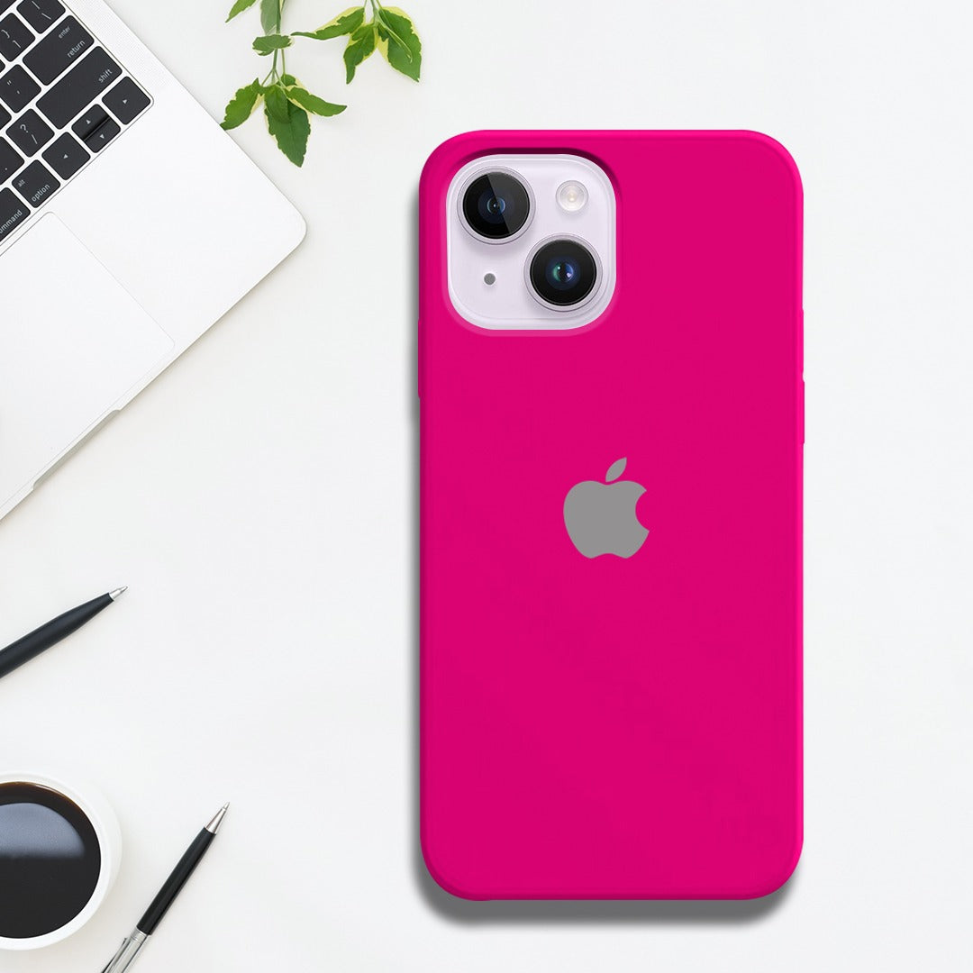 iPhone 14 Liquid Silicone Velvet-Touch Silk Finish Protective Back Case