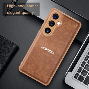 Galaxy A34 5G VINTAGE PU LEATHER PROTECTIVE BACK CASE