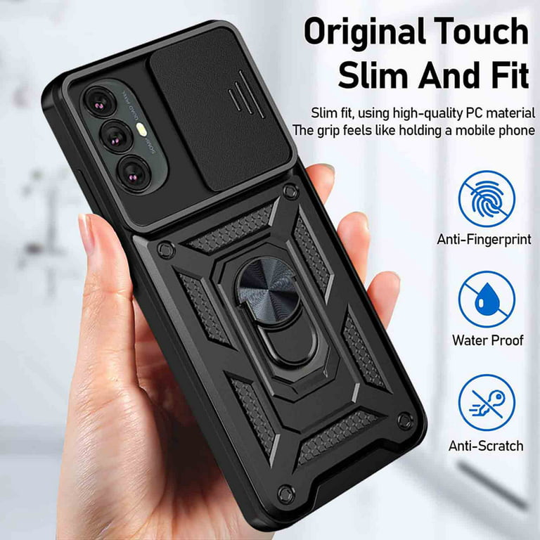 Motorola Moto G52 Armor Military-grade Case With Sliding Camera Cover & 360 Kickstand