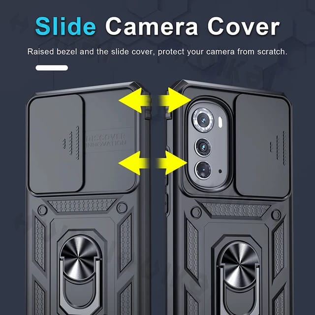 Motorola Moto G52 Armor Military-grade Case With Sliding Camera Cover & 360 Kickstand