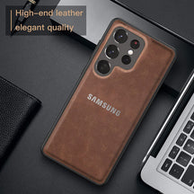Galaxy S22 ULTRA 5G VINTAGE PU LEATHER PROTECTIVE BACK CASE