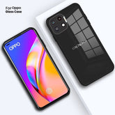 Oppo F17 Luxurious Glass Case With Camera Protection Back Cover