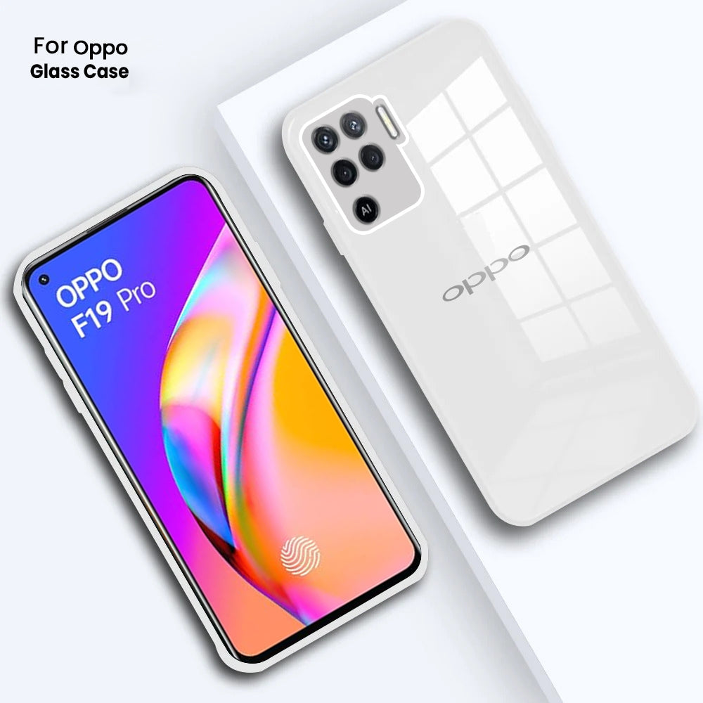 Oppo F19 Pro Ultra-Shine Luxurious Glass Back Case With Camera Protection