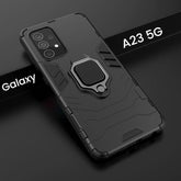 Galaxy A23 Black Panther Metal Bracket Shockproof Protective Back Case