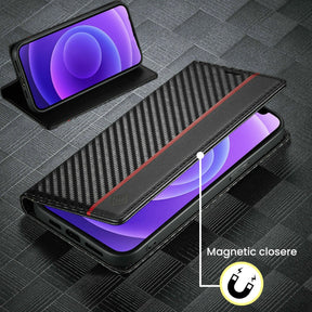 Oppo F19 Pro Retro PU Leather Card Slots Flip Stand Case With Magnetic Closure