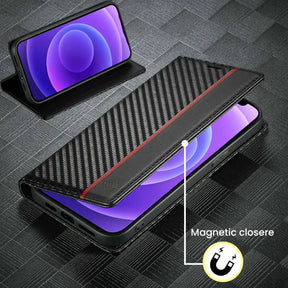 Oppo F19 Pro Plus Retro PU Leather Card Slots Flip Stand Case With Magnetic Closure