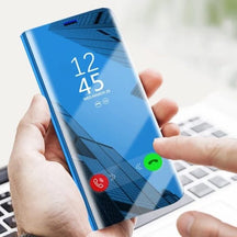 SAMSUNG GALAXY NOTE10 Lite SMART AWAKENING MIRROR FOLIO METAL ELECTROPLATED PC FLIP COVER