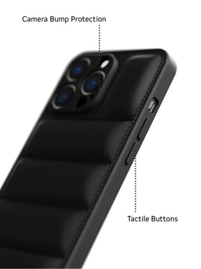 The North Face Puffer Edition Black Bumper Back Case For Nord CE 2 Lite 5g