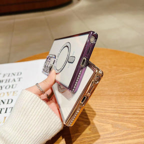 Samsung Galaxy S24 Ultra 5G Diamond Gradient Plated MagSafe TPU With Camera Lens Protection Phone Case