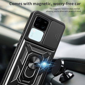 VIVO V30/V30 PRO 5G Armor Military-grade Case With Sliding Camera Cover & 360 Kickstand