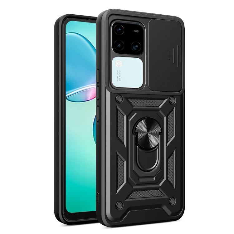 VIVO V30/V30 PRO 5G Armor Military-grade Case With Sliding Camera Cover & 360 Kickstand