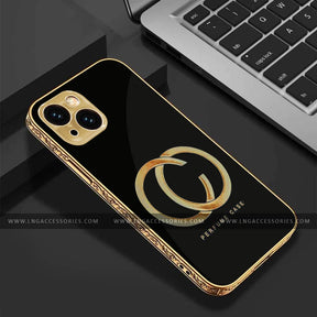 LNG IPHONE 13/13Pro/13 Pro Max  Gucci Style Glass Protective Back Case