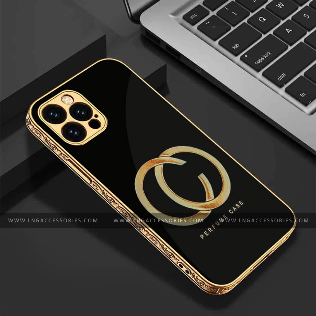 LNG IPHONE 13/13Pro/13 Pro Max  Gucci Style Glass Protective Back Case