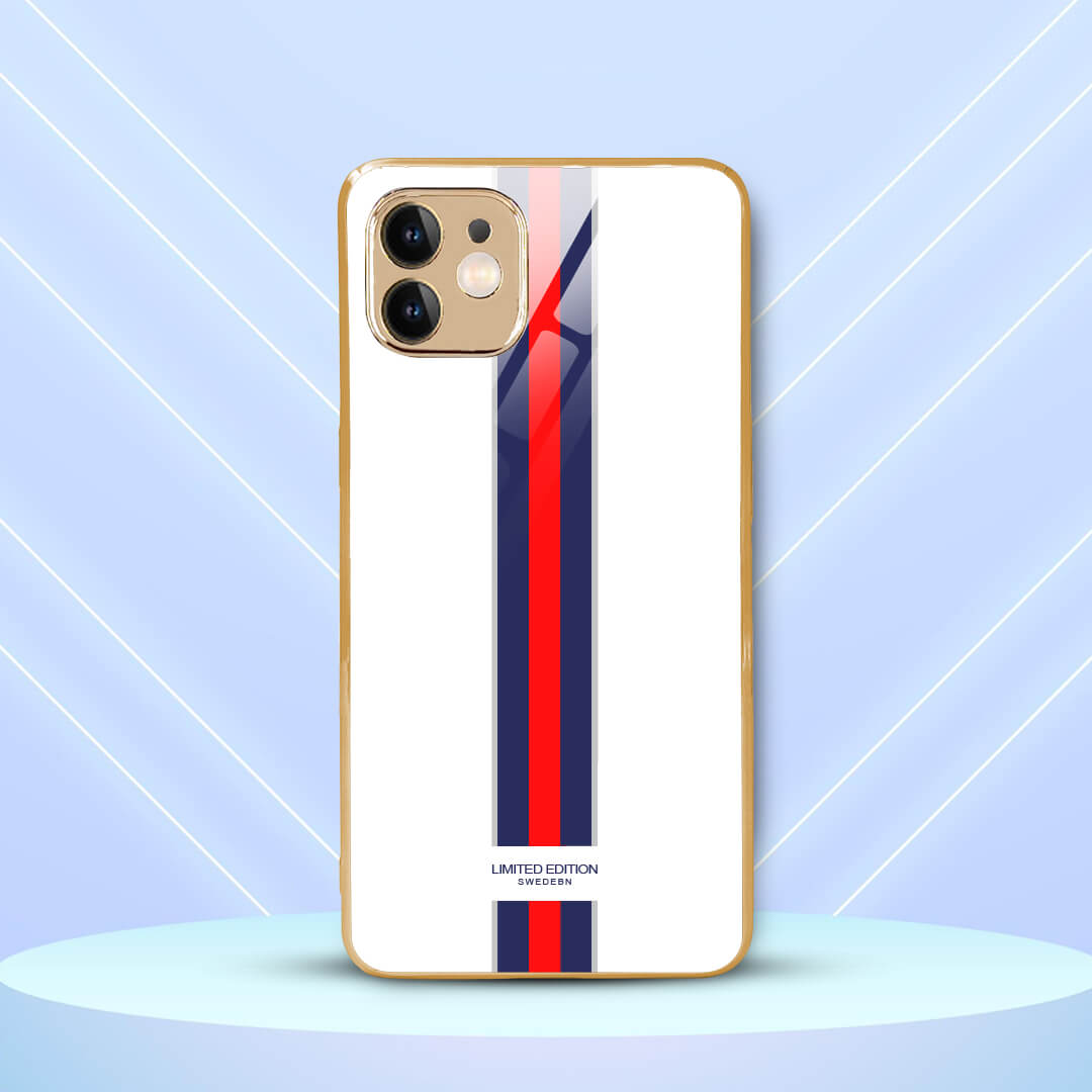 LNG iPhone-11 Spotless Strip Designer Safeguard Glass Case/Cover