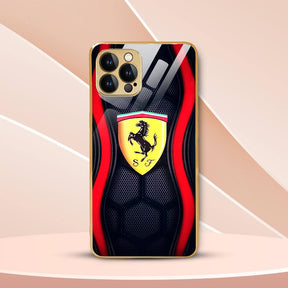 LNG iPhone-12 pro max Luxury Ferrari Logo Guarding Back Case/Cover