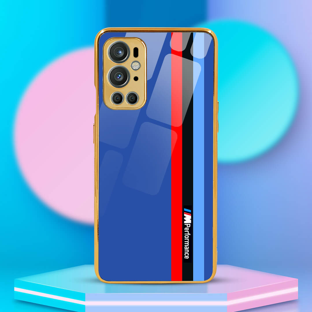 LNG- OnePlus 9 Pro Blue Flawless Pattern Glass Protective Case/Cover