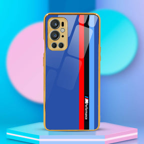 LNG- OnePlus 9 Pro Blue Flawless Pattern Glass Protective Case/Cover