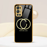 LNG- OnePlus 9 Pro Black Perfume Gucci Pattern Glass Protective Case/Cover