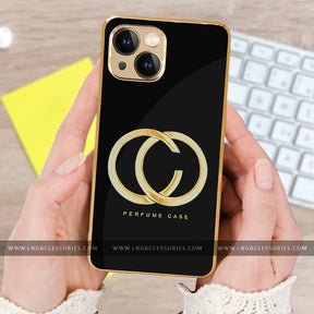 LNG IPHONE 13/13Pro/13 Pro Max  Gucci Style Glass Protective Back Case