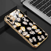 LNG iPhone-11 Flawless Feather Pattern Protective Glass Back Case/Cover